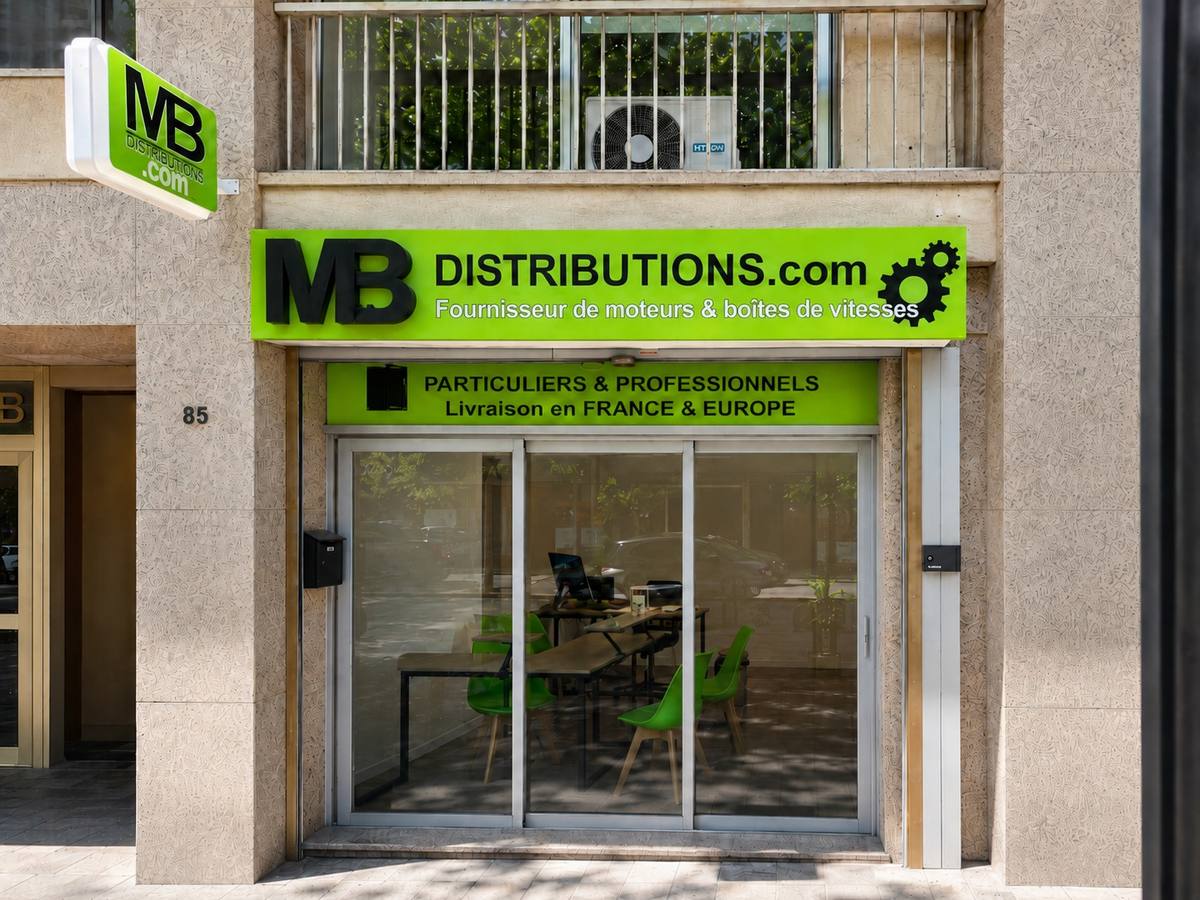 Façade de l'agence MB Distributions - Agence de Cannes, 85 boulevard Carnot, 06400 Cannes